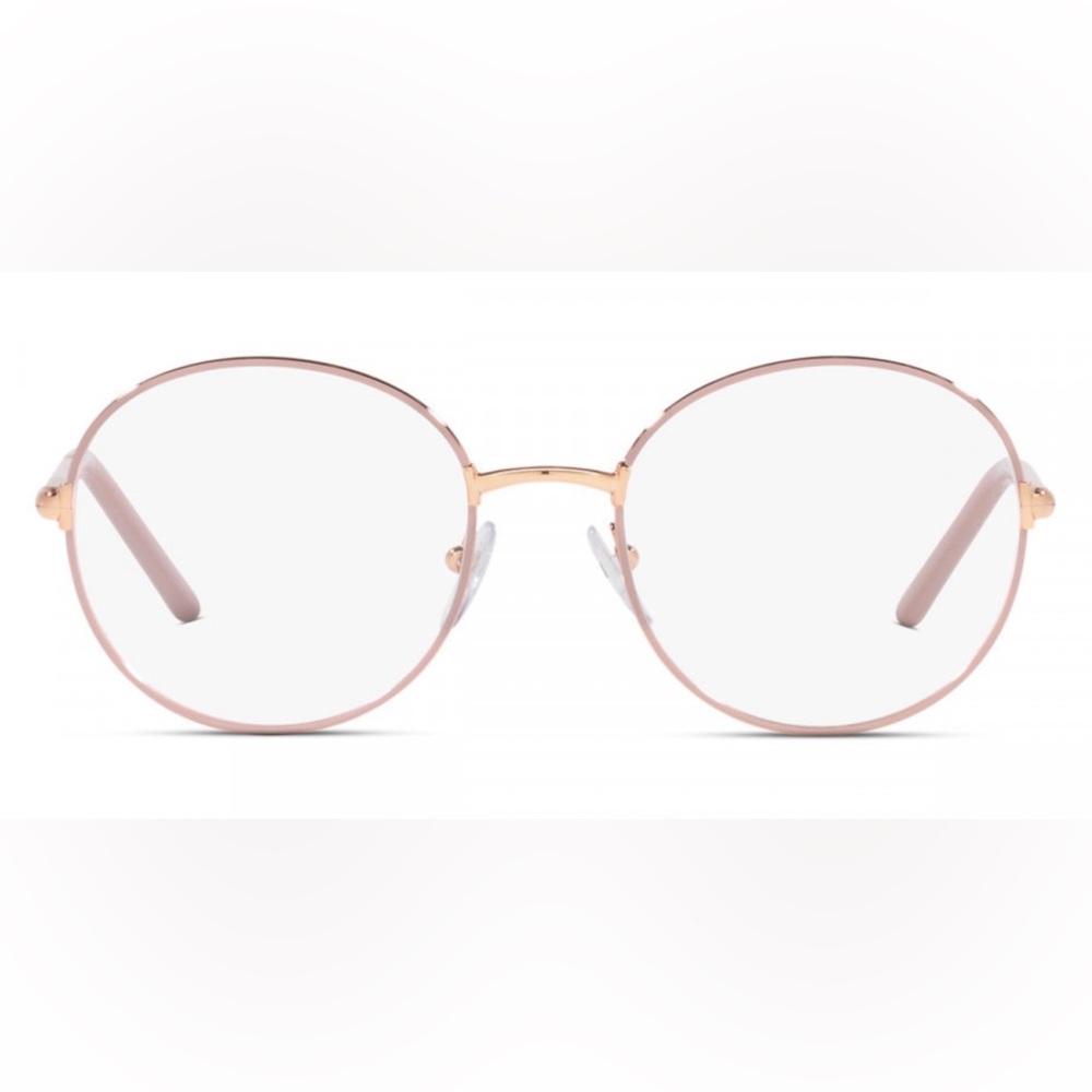 Prada PR-55WV SVF1O1 Eyeglasses Women's Pink Gold Round 5…